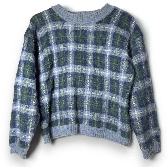 VTG Northern Reflections Wool Blend Sweater Women’s S Plaid Checkered 80s/90s - Picture 1 of 7